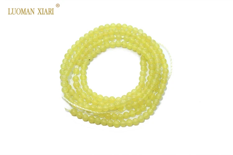 Lemon jade Круглые бусины из натурального камня, розовые кварцевые кристаллы аметиста, Агаты, бусины для изготовления ювелирных изделий, бисероплетение, сделай сам, браслет 2 мм - Цвет: Lemon jade
