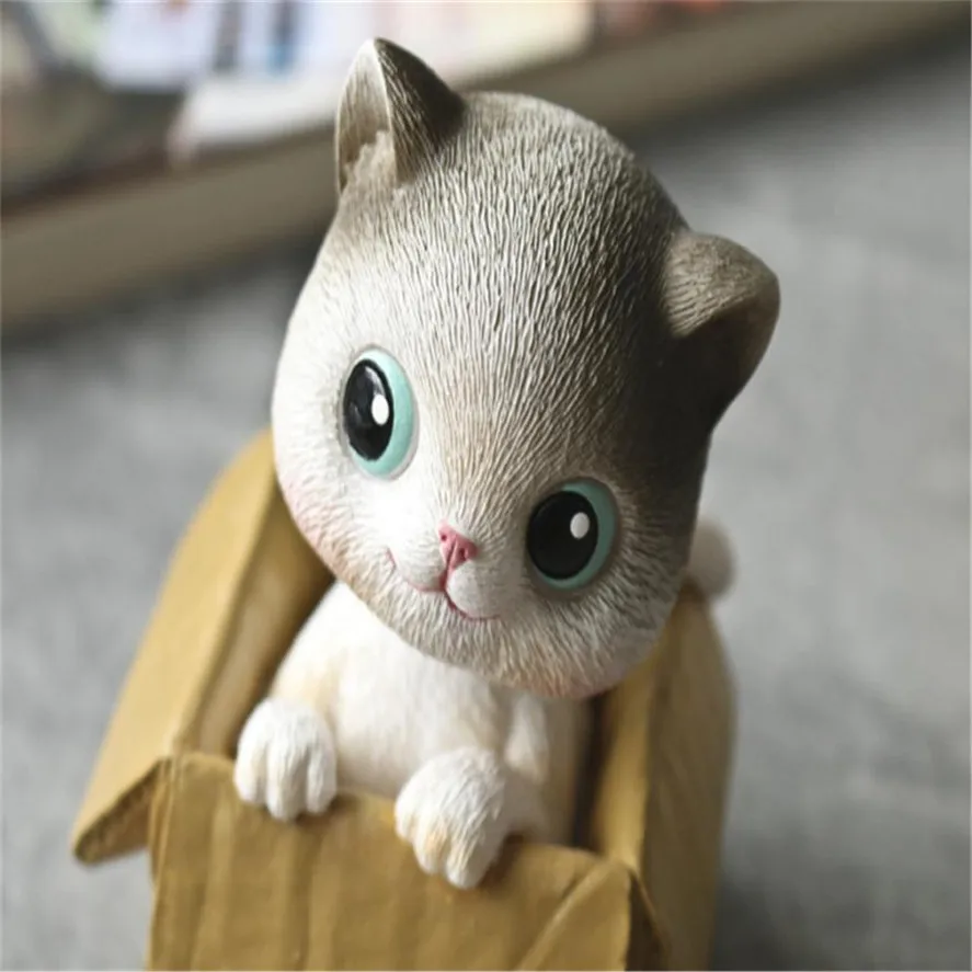 Новые креативные милые украшения с головой кошки смоляные для кошек спальни
