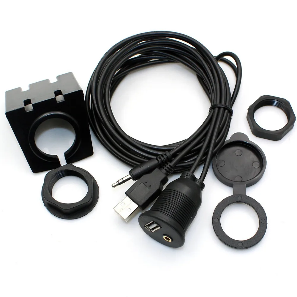 USB-кабель для крепления-1 м 3 фута USB и 5 мм Aux Удлинительное крепление смыв