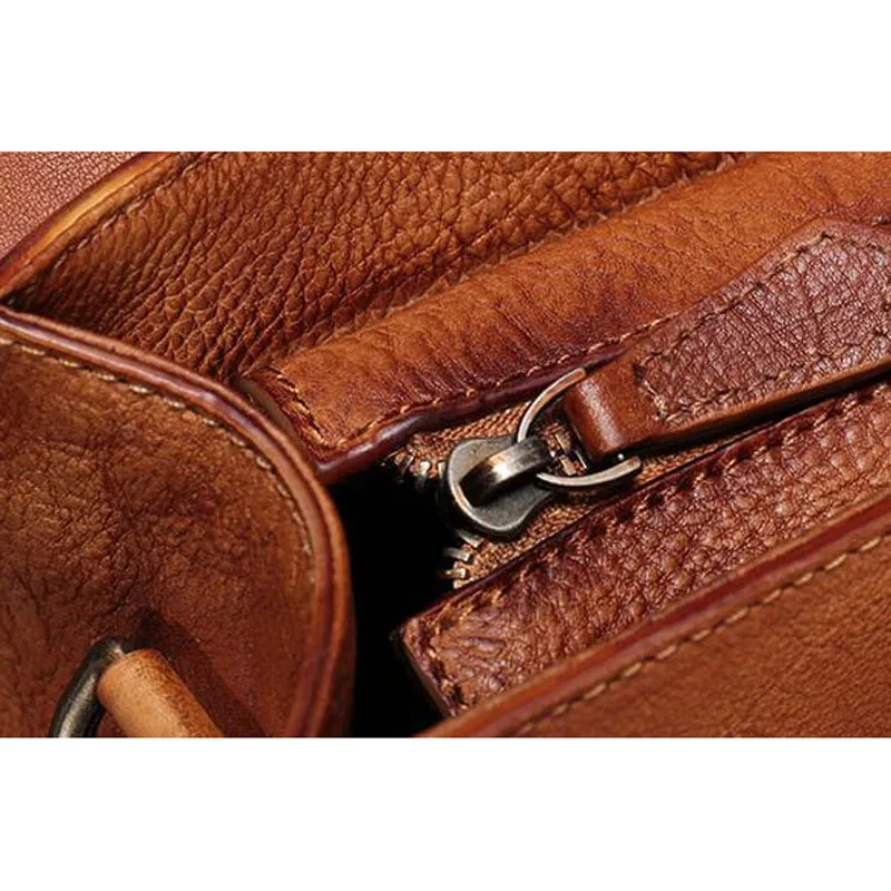 AETOO The first layer of leather handbags small square bag casual women portable oblique cross package hand pack | Багаж и сумки