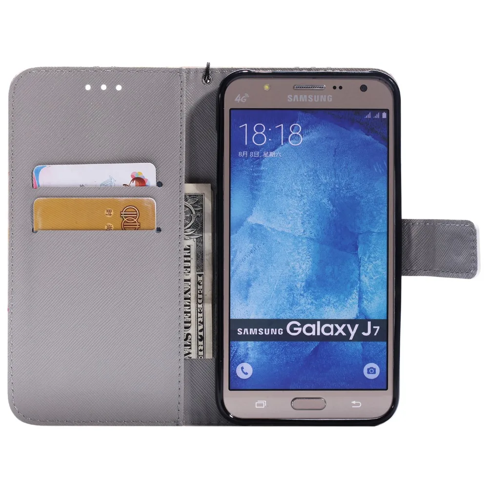 Цветной чехол-книжка для Samsung Galaxy J7 Nxt J701 Neo J701M J 7 Core J701F Duos J700 кожаный чехол