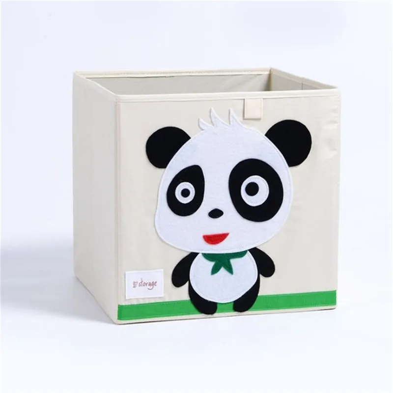 panda ONEUP мультфильм животное складной ящик для хранения для детей игрушка органайзер ящик нижнее белье хранения Книга мульти-органайзер коробки с крышкой - Цвет: panda