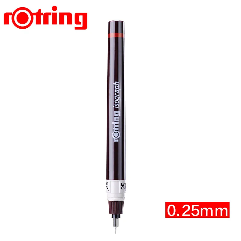 025MM Германия Rotring изограф игольчатая ручка 0,1-0,8 мм ручка для рисования ручная роспись ручка крючок линия ручка с добавляемыми чернилами 1 шт - Цвет: 025MM