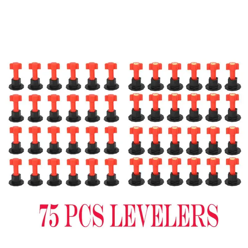 75pcs/set 50PCS/SET Level Wedges Tile Spacers for Flooring Wall Tile Carrelage Level Replaceable Steel Needles Multi-function 2