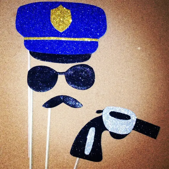 Полицейский фото стенд реквизит комплект Хэллоуин новый год День рождения