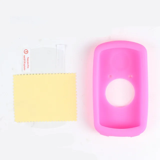 pink Открытый велосипедный компьютер силиконовый резиновый защитный чехол+ пленка на экран lcd протектор для Garmin Edge 1030 - Цвет: pink