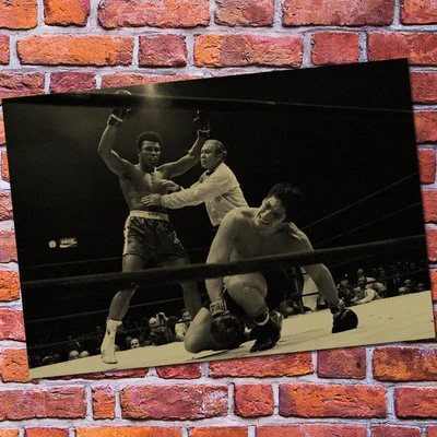 "Muhammad Ali" Винтажный Ретро плакат, крафт-бумага бумажные постеры для бара кафе украшение интерьера картина постер фильма - Цвет: Светло-желтый