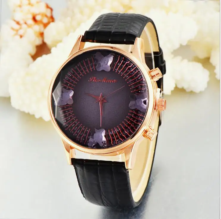 Женские наручные часы 2018 женские известного бренда кварцевые с бабочкой