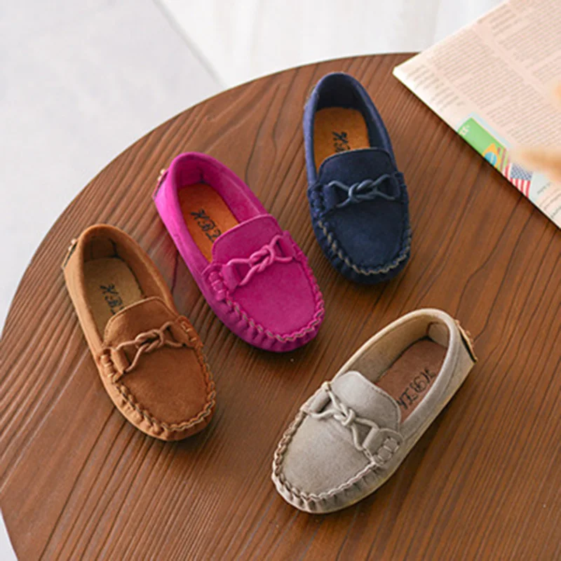 Новое поступление Обувь для мальчиков Детские Лоферы без шнуровки на плоской