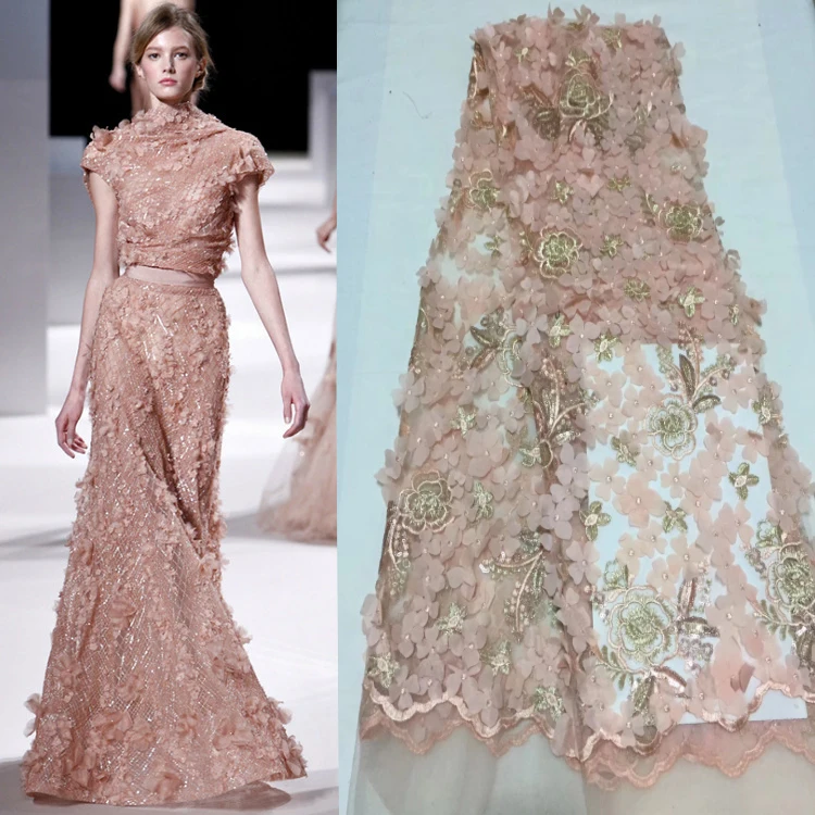 

French Net Lace Fabric 2018 Latest African Lace Fabric With Embroidery Mesh Tulle Lace Fabric High quality Nigerian Lace CD2113