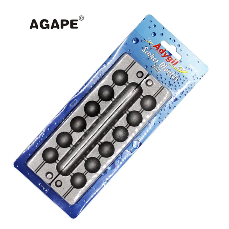 Agape DIY рыболовный шар грузило прессформы ADBASM/#5 шарик 44g 6 полостей|Рыболовные