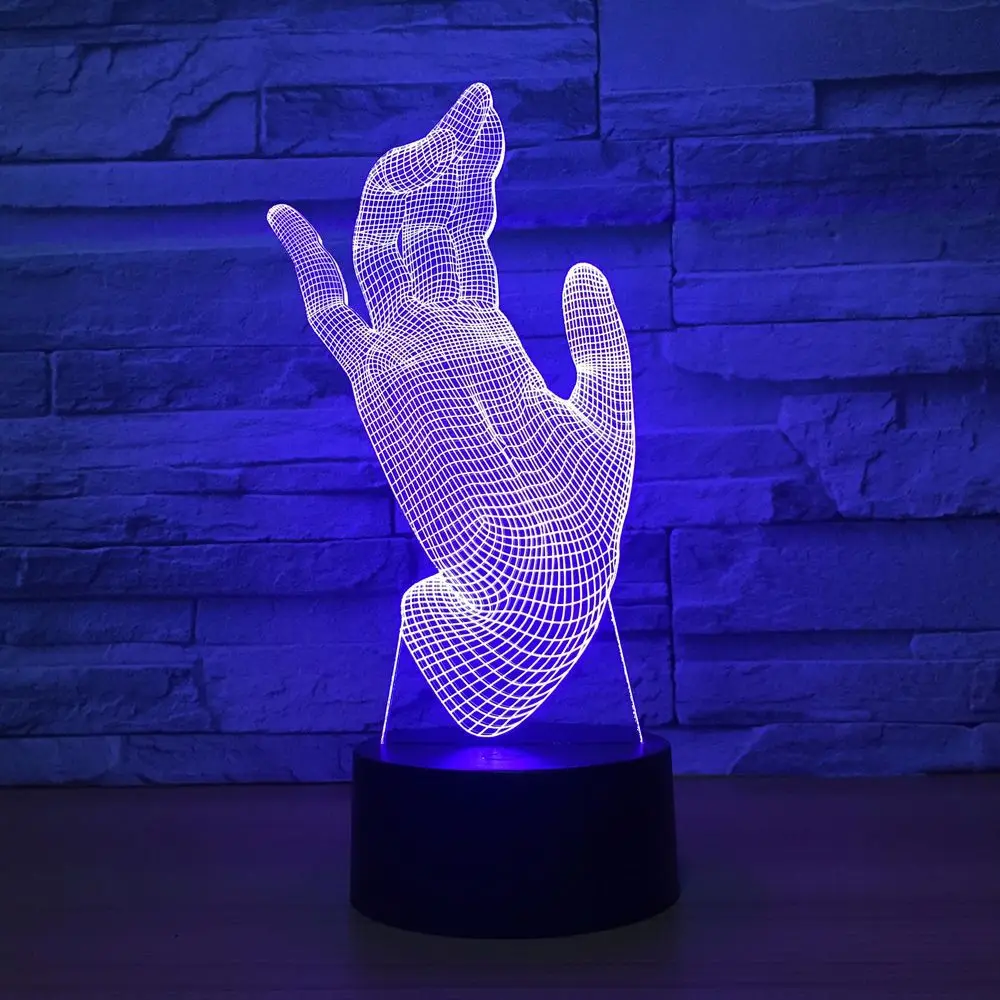 Poker bells bullfighting 3D Lamp LED Night Light light Acrylic lamp Atmosphere table decoration Novelty indoor Lighting | Освещение