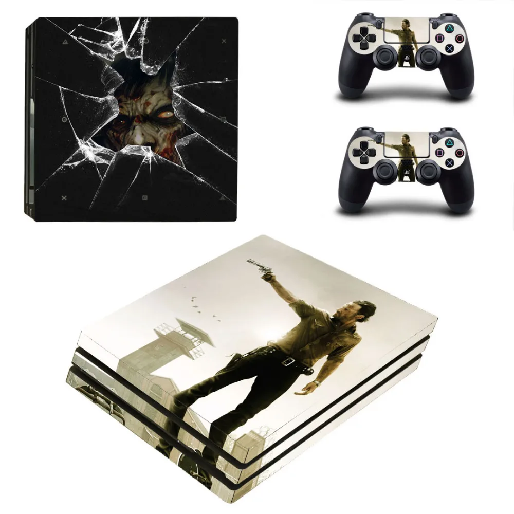 Наклейки Ходячие мертвецы PS4 Pro наклейки для консоли Sony PlayStation 4 и 2 контроллеров