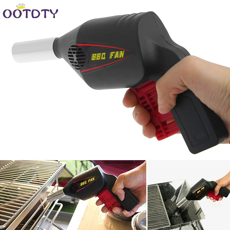 

Manually BBQ Fan Air Blower Barbecue Tools Pressing Fire Bellows Portable Fan