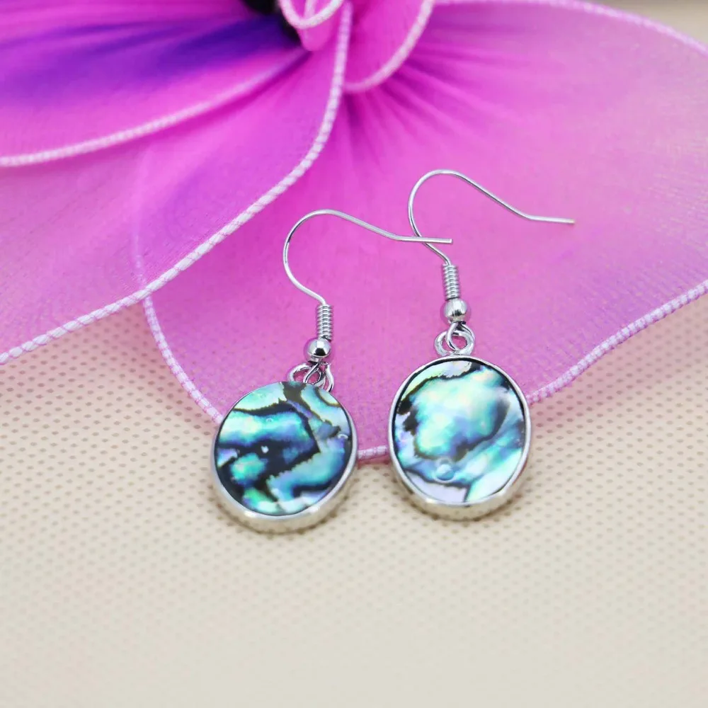 14*19 мм горячая Распродажа эллипс натуральный Абалон Морская раковина серьги