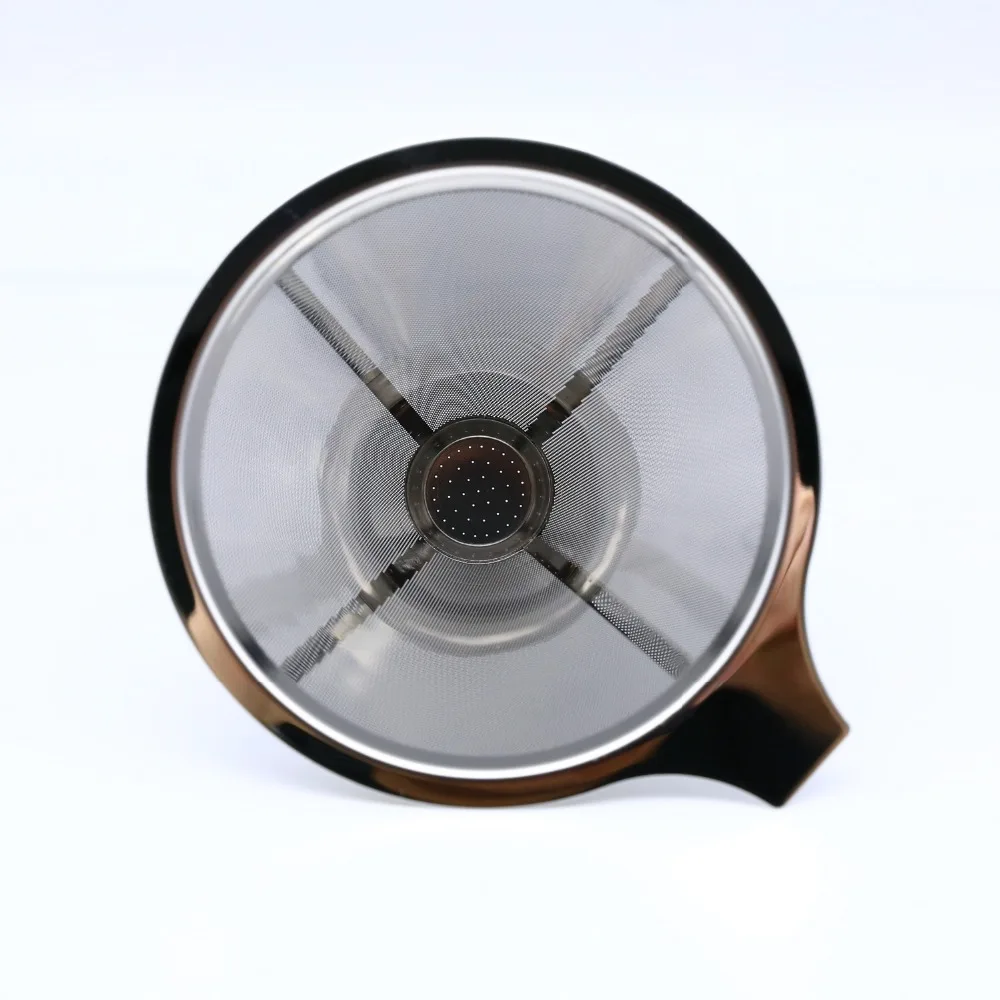 Еда класса Нержавеющая сталь многоразовые Кофе фильтр безбумажной залить Maker