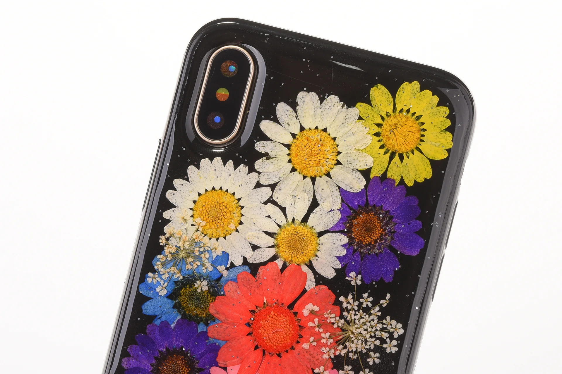 Роскошные сухие цветы чехол для iPhone X XS MAX XR 6 S 7 8 Plus прозрачный настоящий