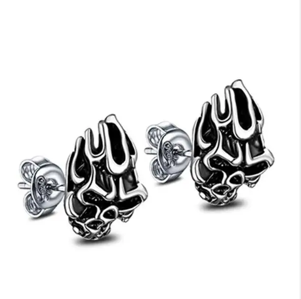 1 шт. оригинальные Винтажные серьги в виде черепа преувеличенные гвоздики стиле