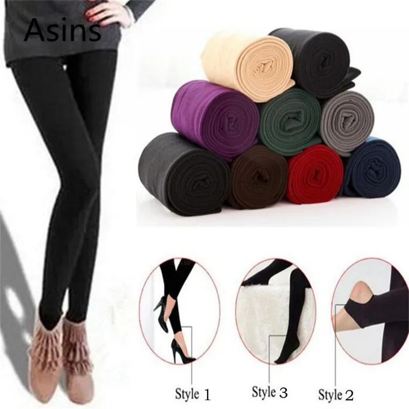 

Asins Women leggings 2019 spring autumn hot new fashion casual warm faux velvet leggings knitted thick slim woman solid pants