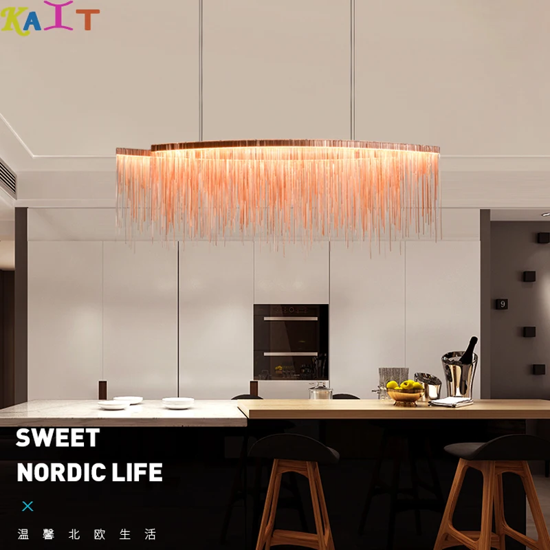 

KAIT Modern Bedroom chandeliers ceiling Dining Room Hanging chain LED chandelier lighting living room