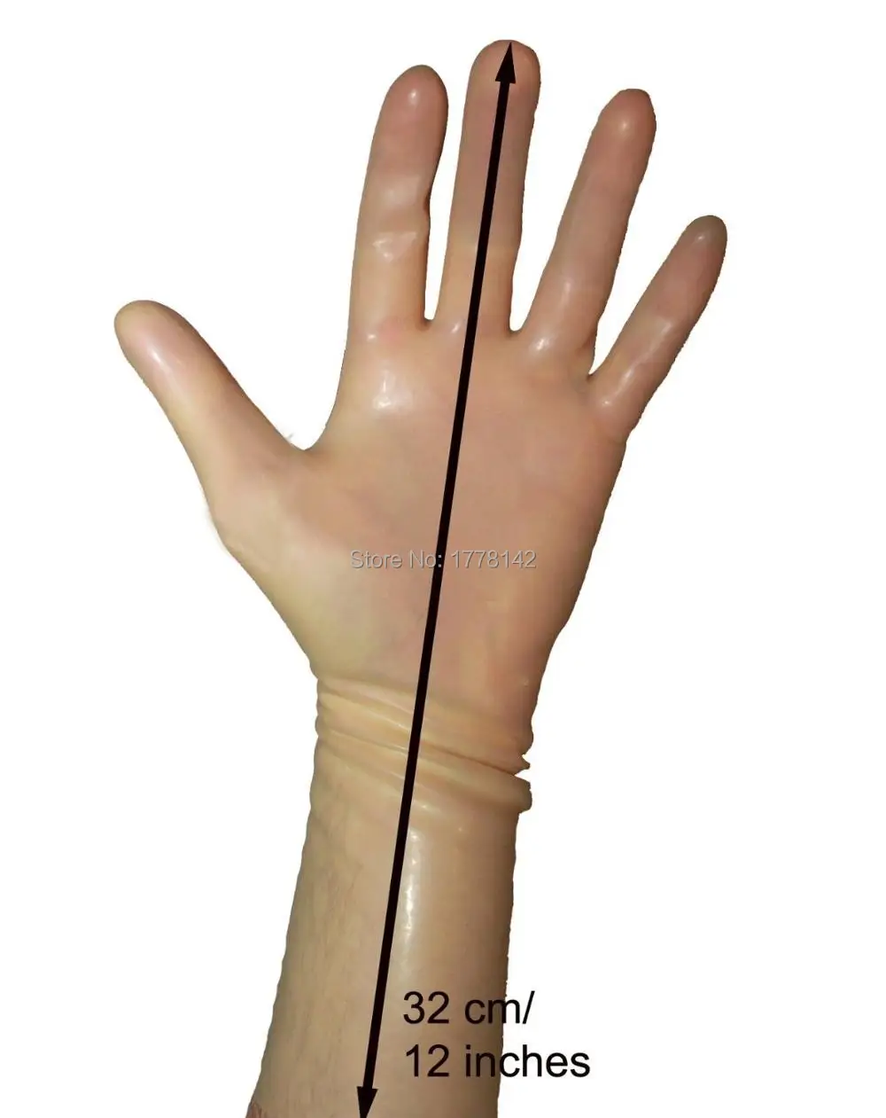 Latex Gloves Rubber Wrist Natural Transparent Size M |