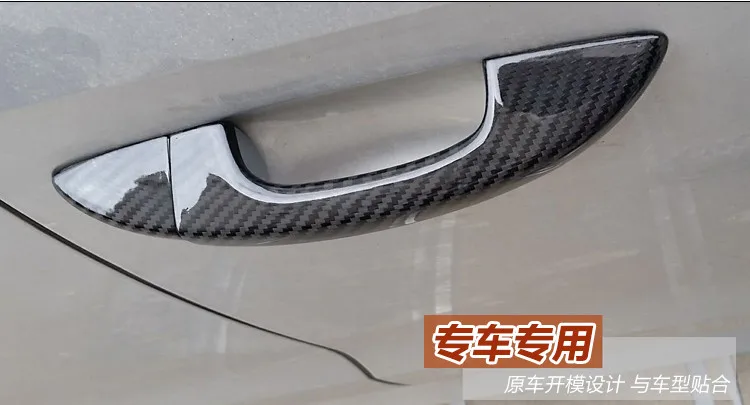Для Volkswagen углеродное волокно Авто дверная ручка наружная отделка крышки для Volkswagen VW CC Magotan