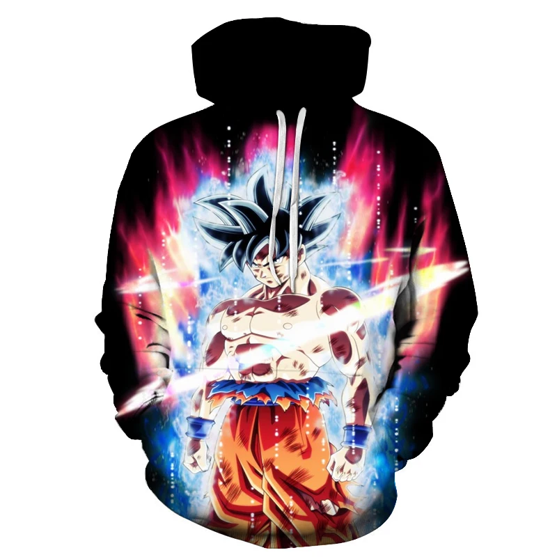 2018 новые Harajuku мужские/женские Толстовки Драконий жемчуг Z Goku для мальчиков с