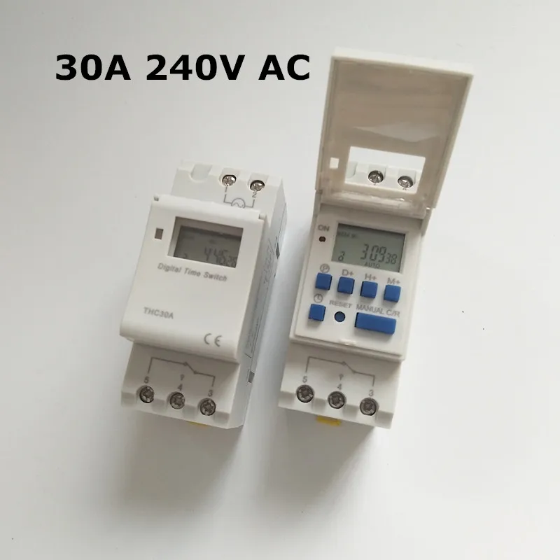 10 шт. CE RoHS 30Amp THC15A ежедневный/Еженедельный программируемый din рейка цифровой