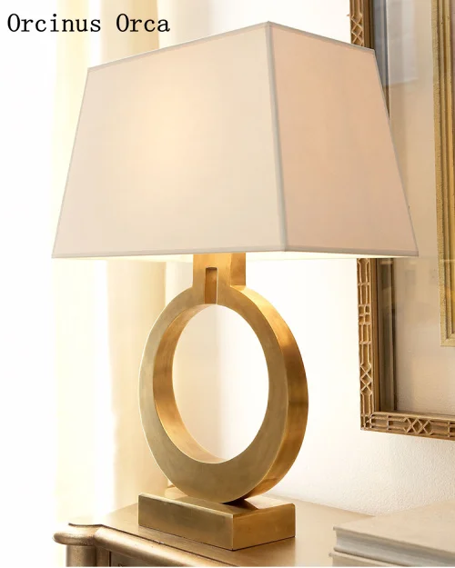 

Американская креативная Классическая железная настольная лампа, прикроватная лампа для спальни, современный скандинавский простой светод...