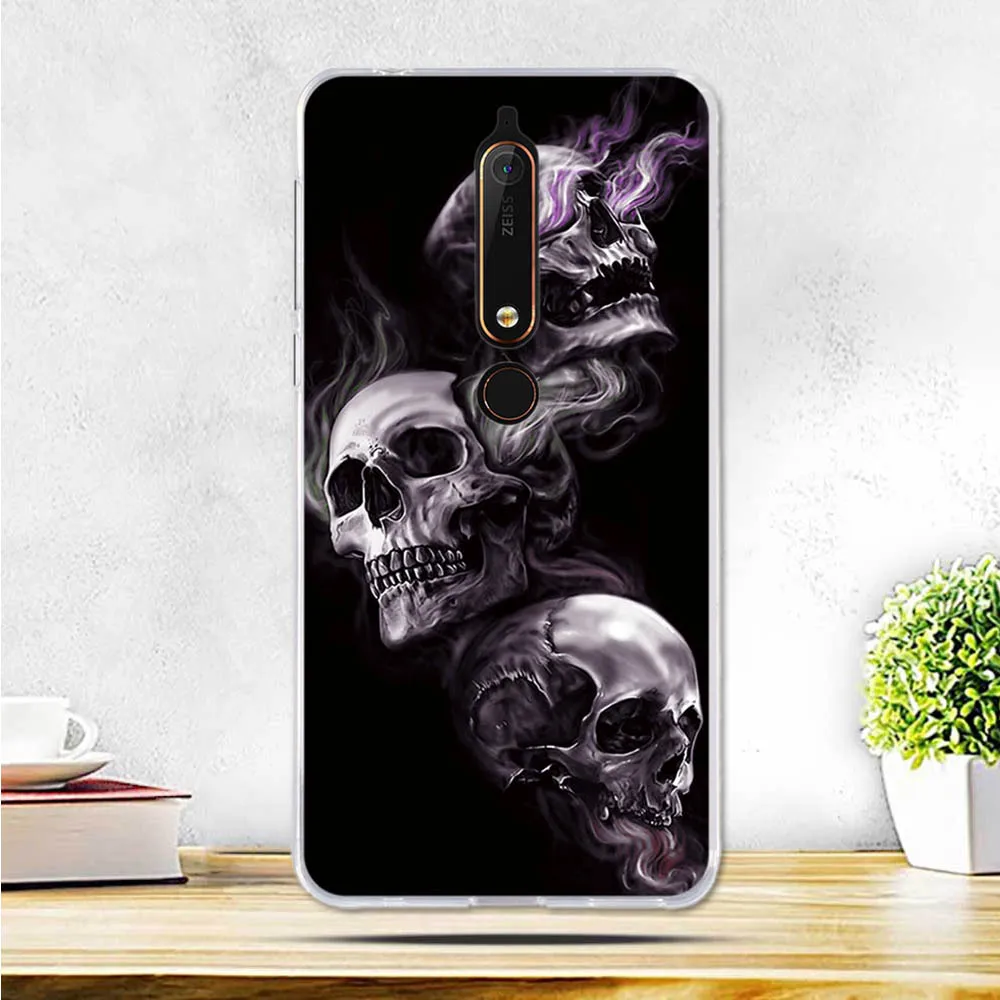 16 Для Nokia 6 чехол Nokia 6,1 чехол мягкий силиконовый тонкий рельефный чехол s для Nokia 6 TA-1068 TA-1050 TA-1043 чехлы для телефонов - Цвет: 16