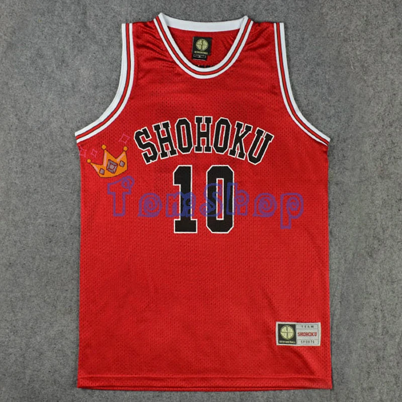 Костюм для косплея аниме Slam дамк SHOHOKU Sakuragi Hanamichi красного цвета баскетбольная