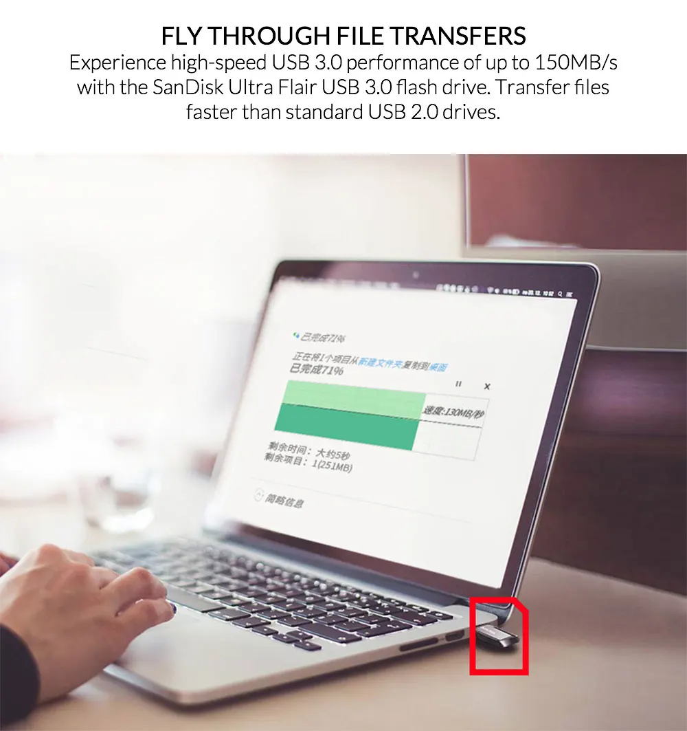 Двойной Флеш накопитель SanDisk USB флэш Ultra Flair 16 Гб оперативной памяти 32 встроенной 64