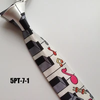 5cm men popular casual ties fashion satin rayon necktie piano keyboards with musical notes corbata for party