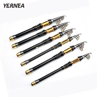 yernea carbon fiber telescopic fishing rod 1 5m 1 8m 2 1m 2 4m 2 7m 3 0m portable telescopic fishing rod spinning hand sea rod
