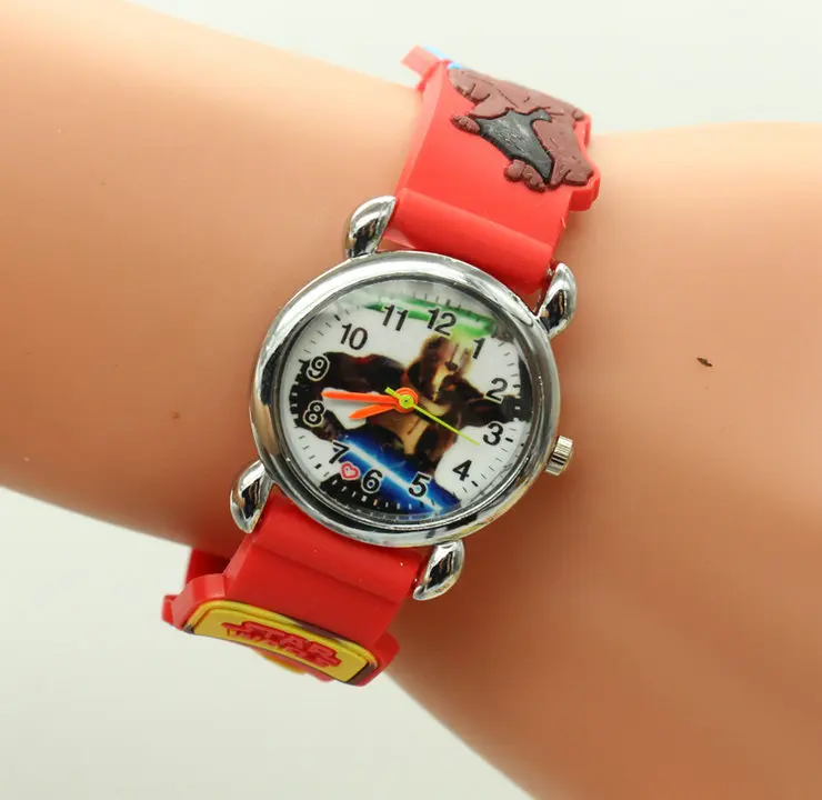 Часы наручные кварцевые для мальчиков и девочек милые 3d рисунки из мультфильма