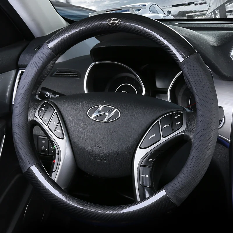 Крышка автомобильного руля 37 38 см 15 &quotдля Hyundai ELantra/i35 Sonata/i45 Creta/ix25 Tuscon/ix35 Accent Verna