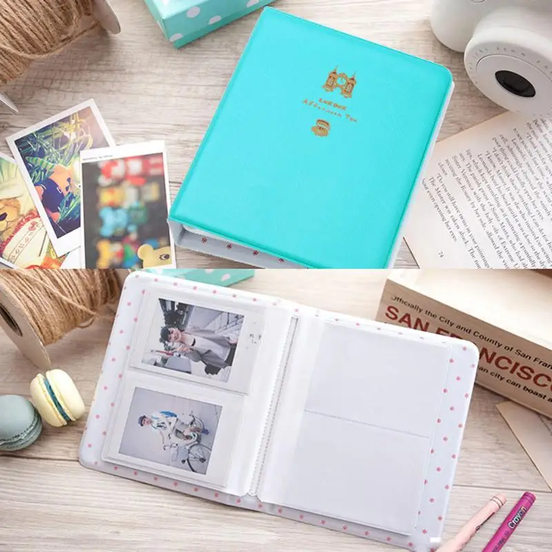 Фотоальбом с 64 карманами рисунками из мультфильмов складной мини альбом Instax в