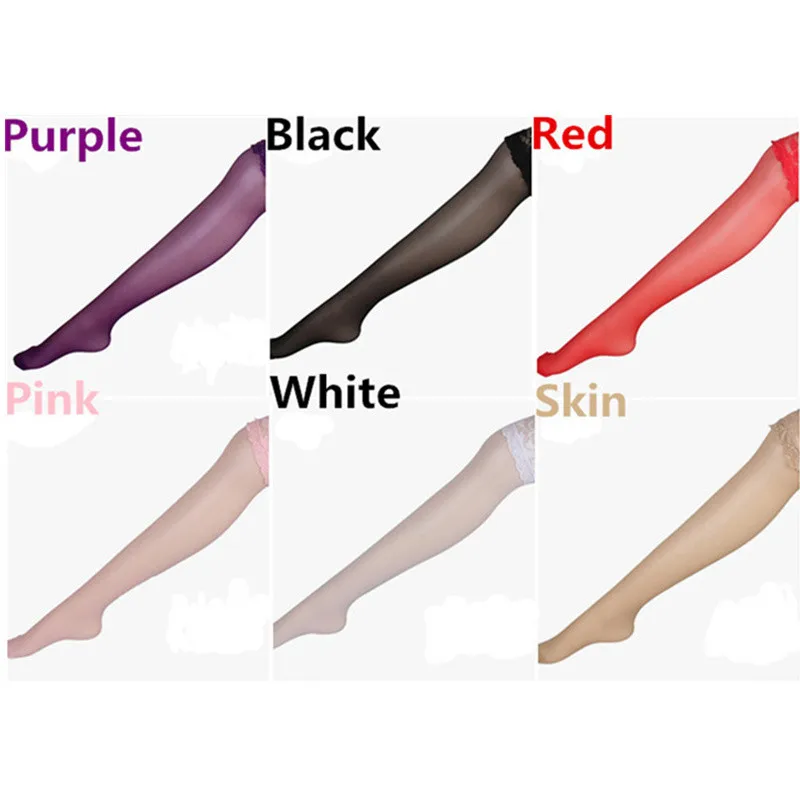 Чулки женские кружевные до бедра Нескользящие | Женская одежда