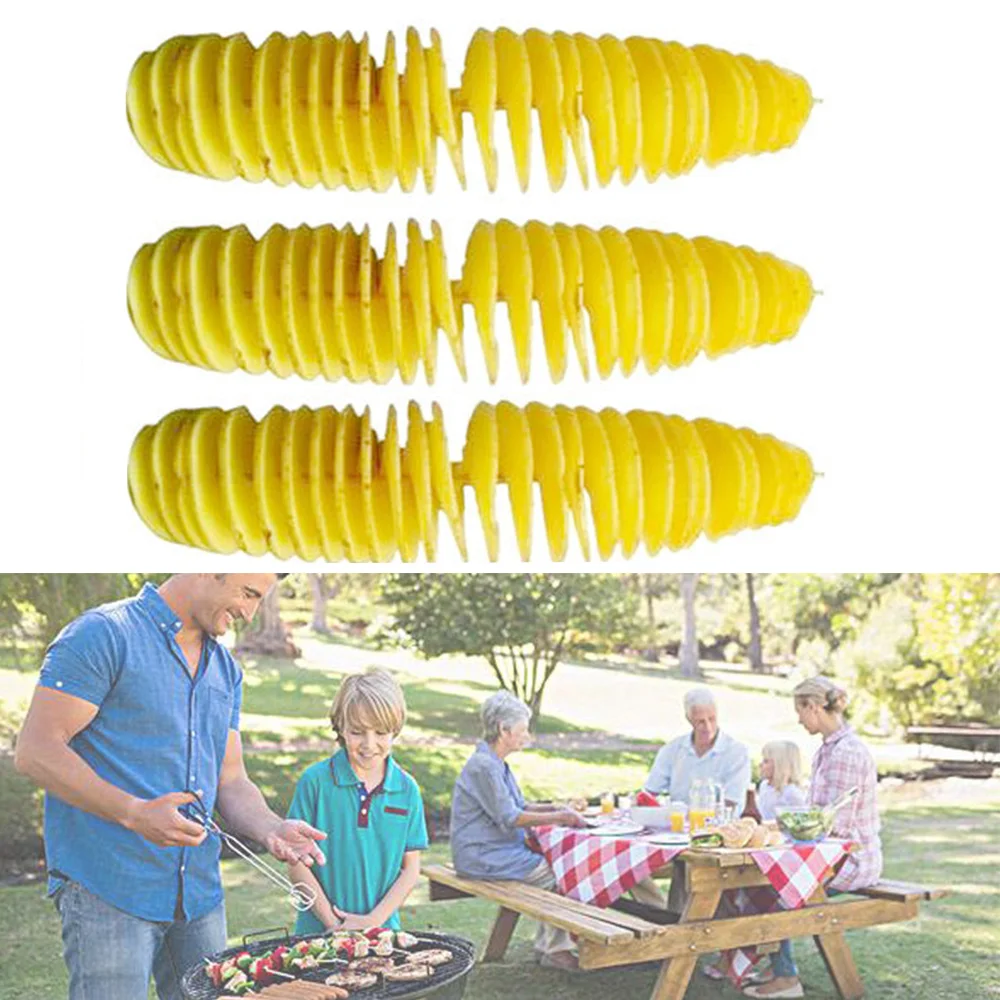 Картофельная спиральная резка 1 комплект ручная винтовой стержень для нарезки