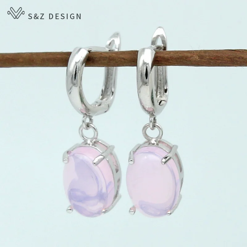 WG Pink S& Z новые овальные милые гладкие висячие серьги в форме яйца 585 розовое золото японские/корейские ювелирные изделия для женщин девушек подарок на свадьбу - Окраска металла: WG Pink