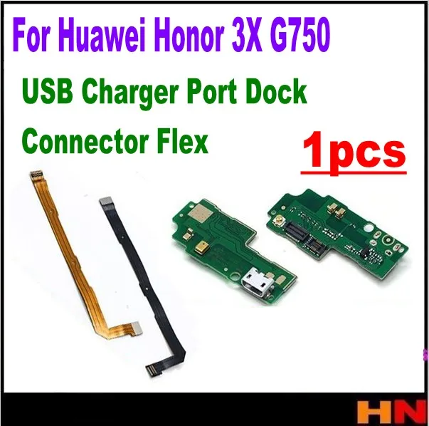 1 шт. оригинальный зарядный USB порт для Huawei Honor 3X G750 док разъем гибкий кабель с