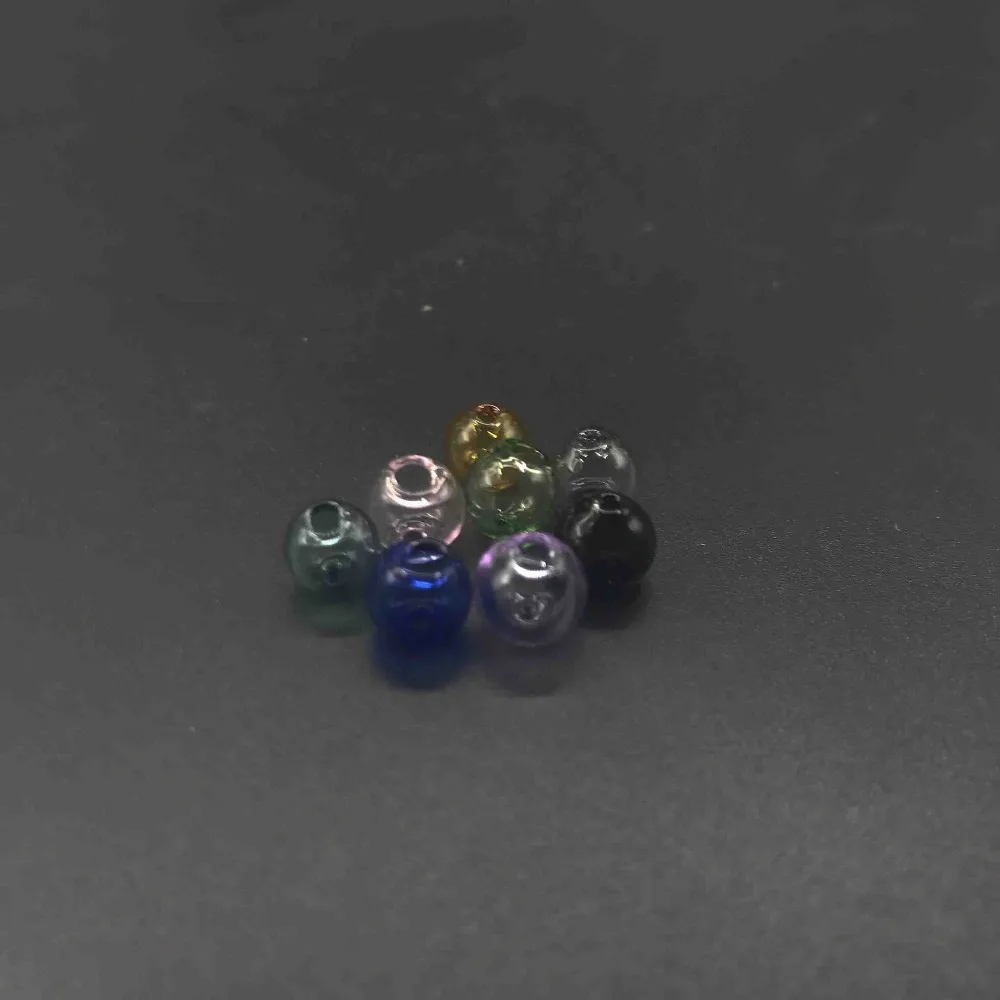 Миниатюрная стеклянная лампочка 6 мм круглый шар-пузырь с двойным отверстием