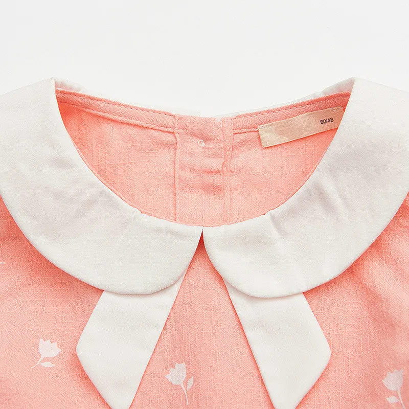 2018 Фирменная Новинка летняя хлопковая кукла воротник Цветочный принт Платье для