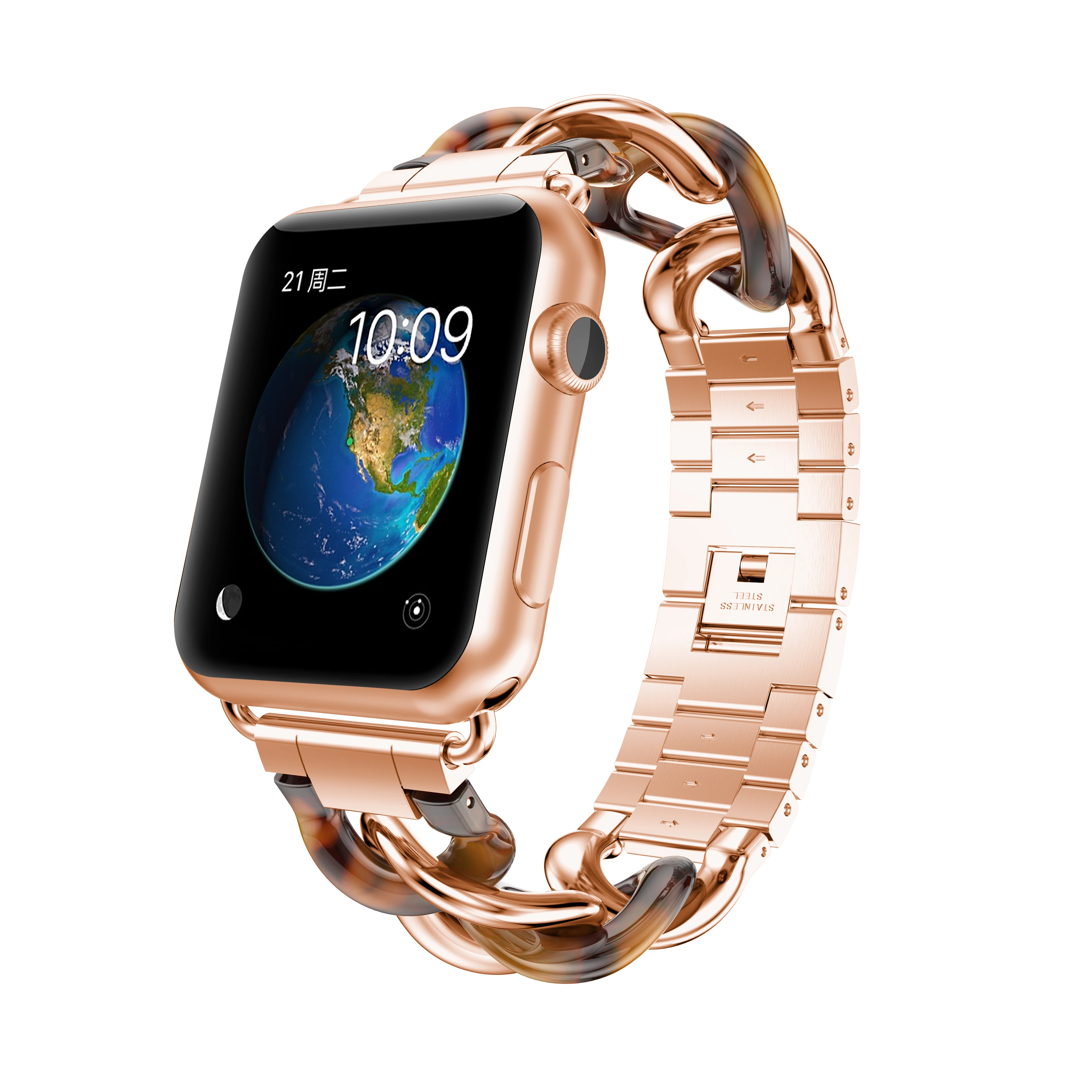 Браслет из нержавеющей стали для iWatch 42 мм 38 4 ремешка 44 40 ремешок Apple Watch 3 2