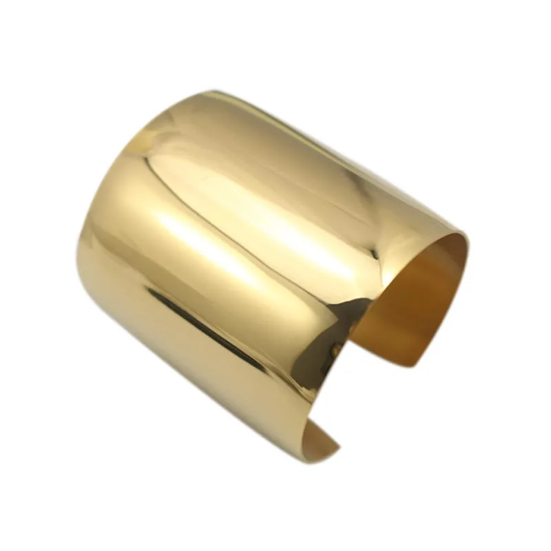 100% блестящие женские большие тяжелые Длинные Браслеты манжеты из титановой