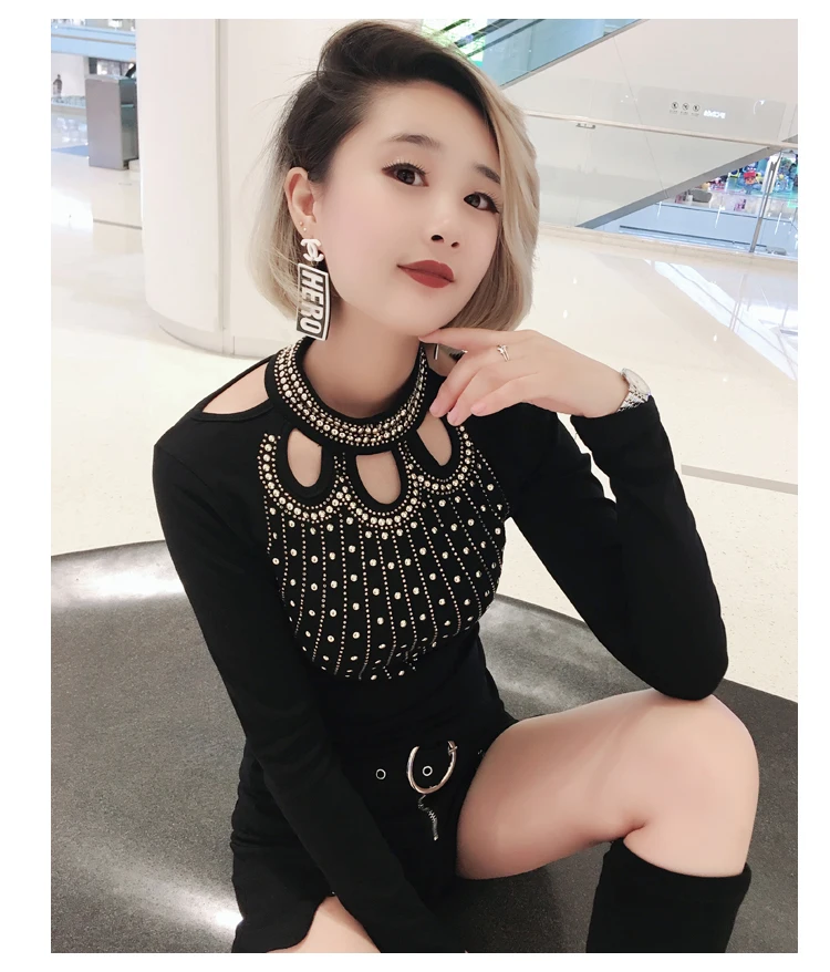 Алмазная Футболка женская Ropa женские футболки Feminina Camisetas Топы Футболка Roupas Femininas заклепки панк-рок Женская одежда футболки