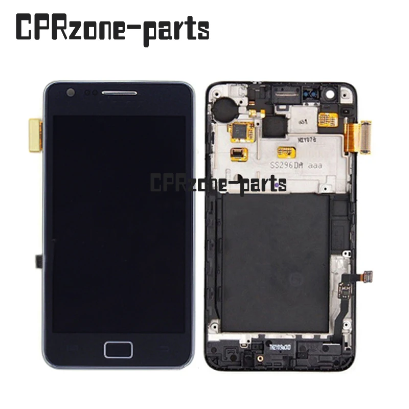Для samsung Galaxy S2 i9100 SII Plus i9105 ЖК дисплей Дисплей с Сенсорный экран планшета + рамка