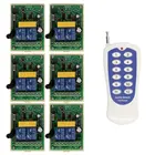Переменный ток 110 В 220 В 2 канала 2 канала релейный переключатель несколько RF беспроводной дистанционный переключатель приемник для умного дома 12 каналов передатчик светодиодные светильник ты