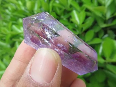 A * 27 г натуральный аметист стильный кварцевый кристалл 12 сторонний DT ПАЛОЧКА