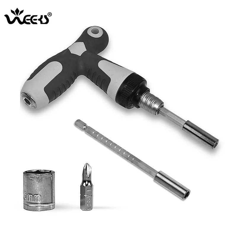 Мини т-ручка трещотка Набор отвёртка с трещоткой насадки DIY набор ручных